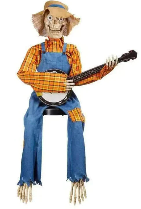 Halloween Banjo-Skelett Dekoration