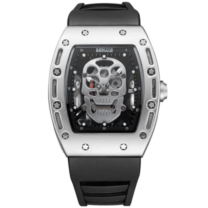 SKULLX Herren Sportuhr mit Totenkopf aus Silikon