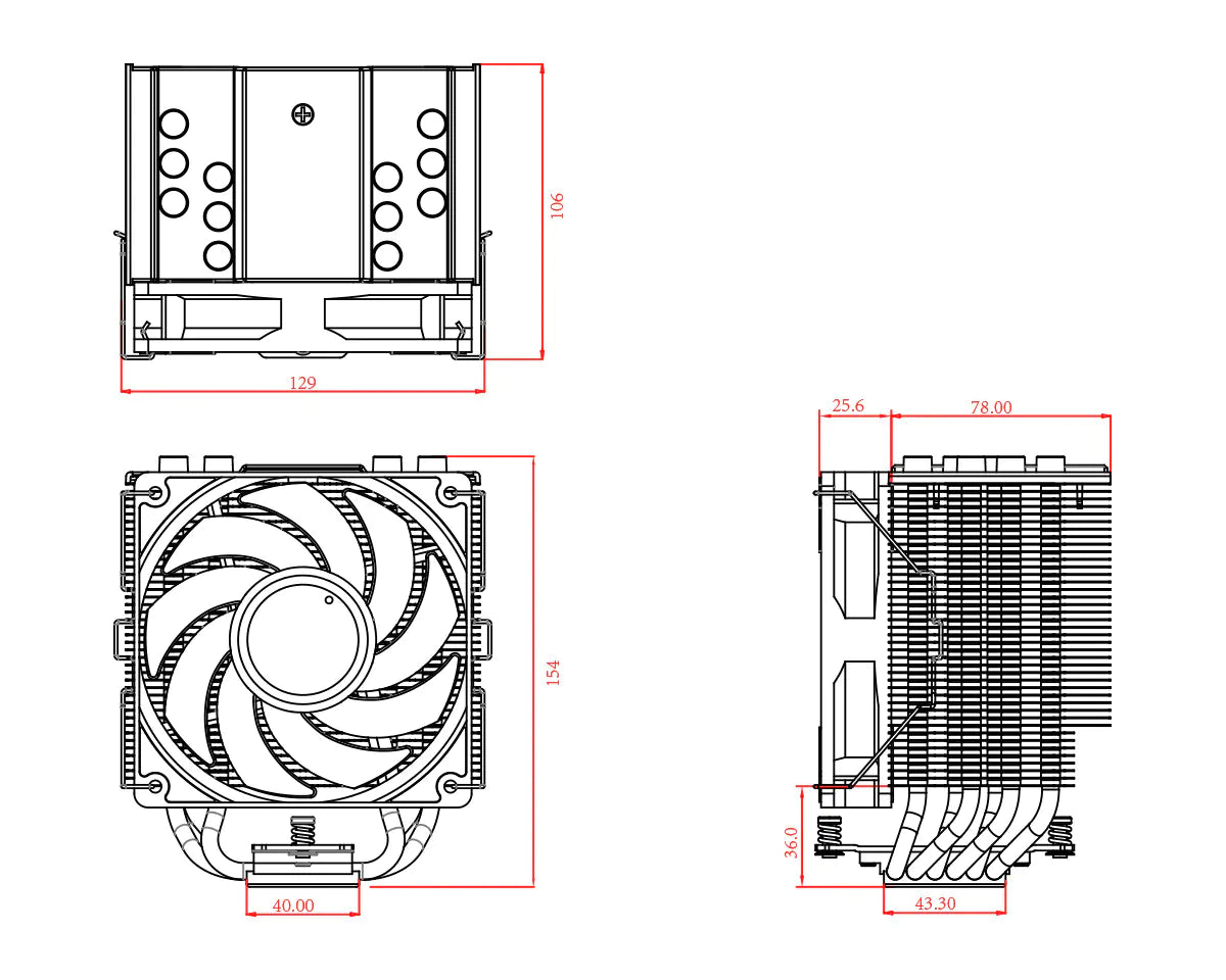 SE-226-XT ARGB CPU-Kühler mit 6 Heatpipes & PWM-Steuerung