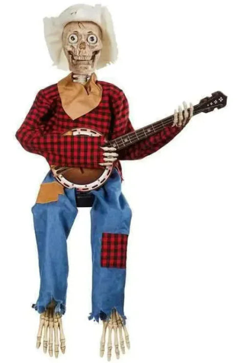 Halloween Banjo-Skelett Dekoration