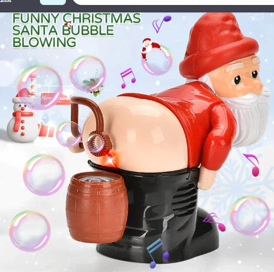 Santas Schaum-Zauber: Elektrische Seifenblasenmaschine mit Musik & Lichtern!